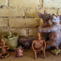 Primative clay sculptures