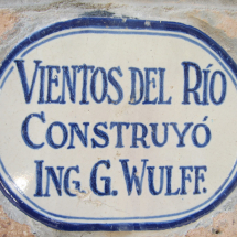 Ceramic tile plaque on Gringo Gulch villa