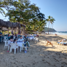 Lunch on a remote beach.